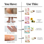 Authentic Epielle USA sourced hand mask set for dry skin repair