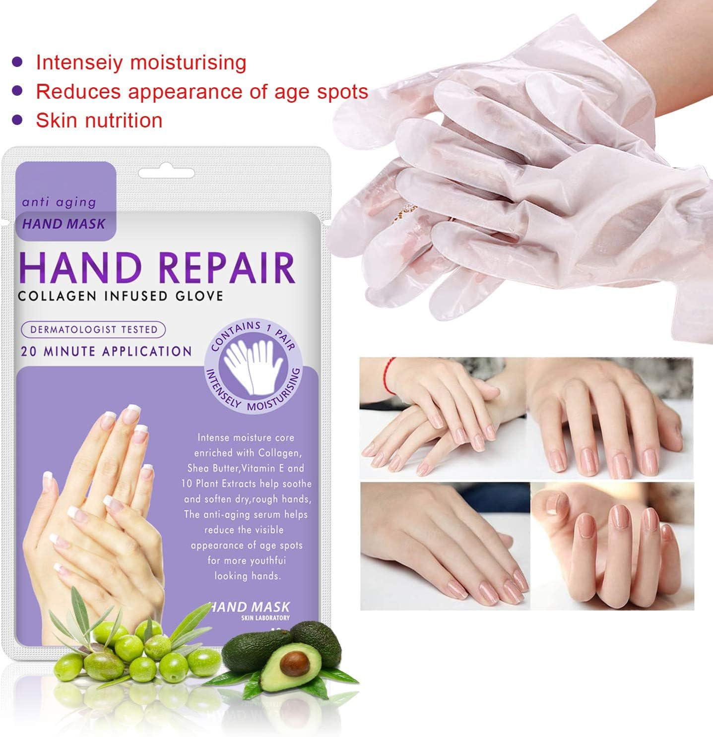 ZZLM hand mask packaging showing 5 pairs