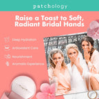 Side profile of Patchology hand mask packaging