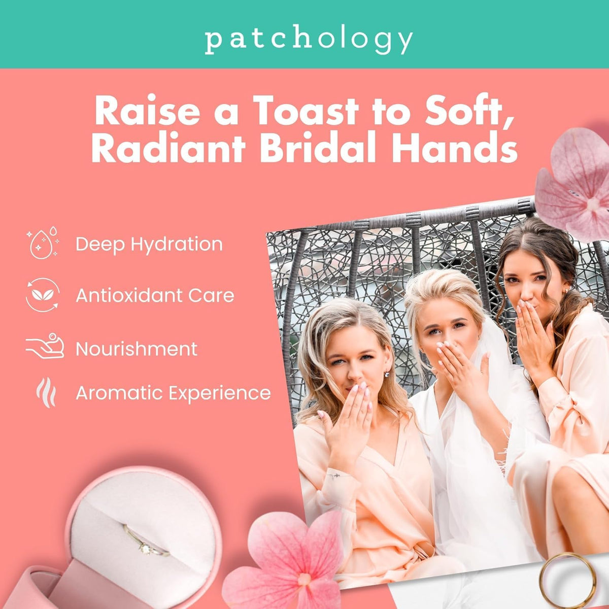 Side profile of Patchology hand mask packaging