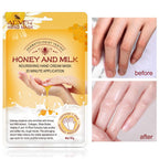 Application step 2 sealing Zixaok hand mask with sticker