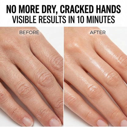 Woman wearing Wonder Family moisturizing hand mask gloves for spa treatment
