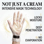 Detailed view of the adhesive wrist tab on hydrating hand mask