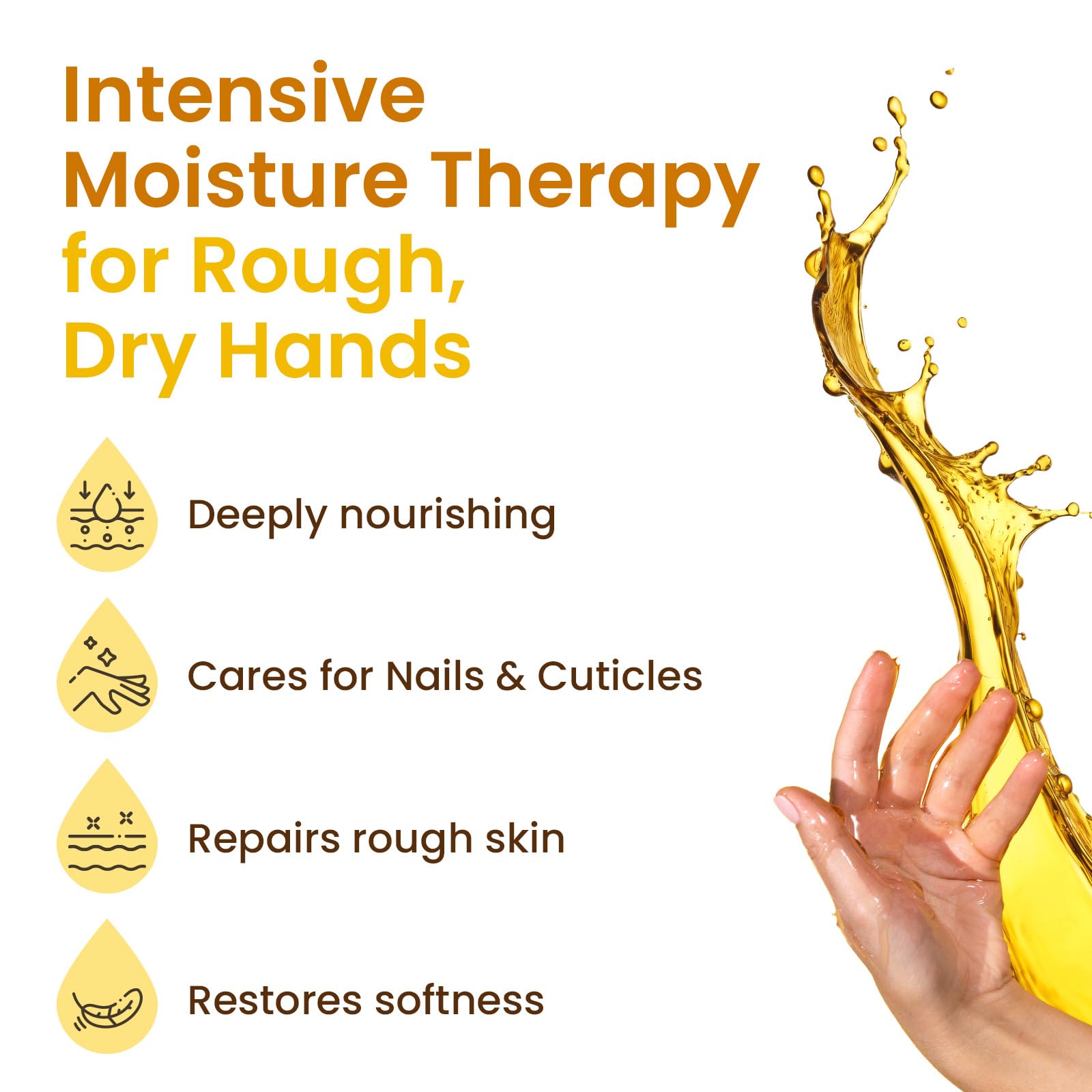 Bloomora moisturizing hand gloves showing shea butter and jojoba oil benefits