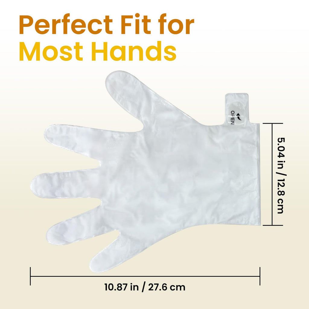 Bloomora hand mask gloves showing universal fit