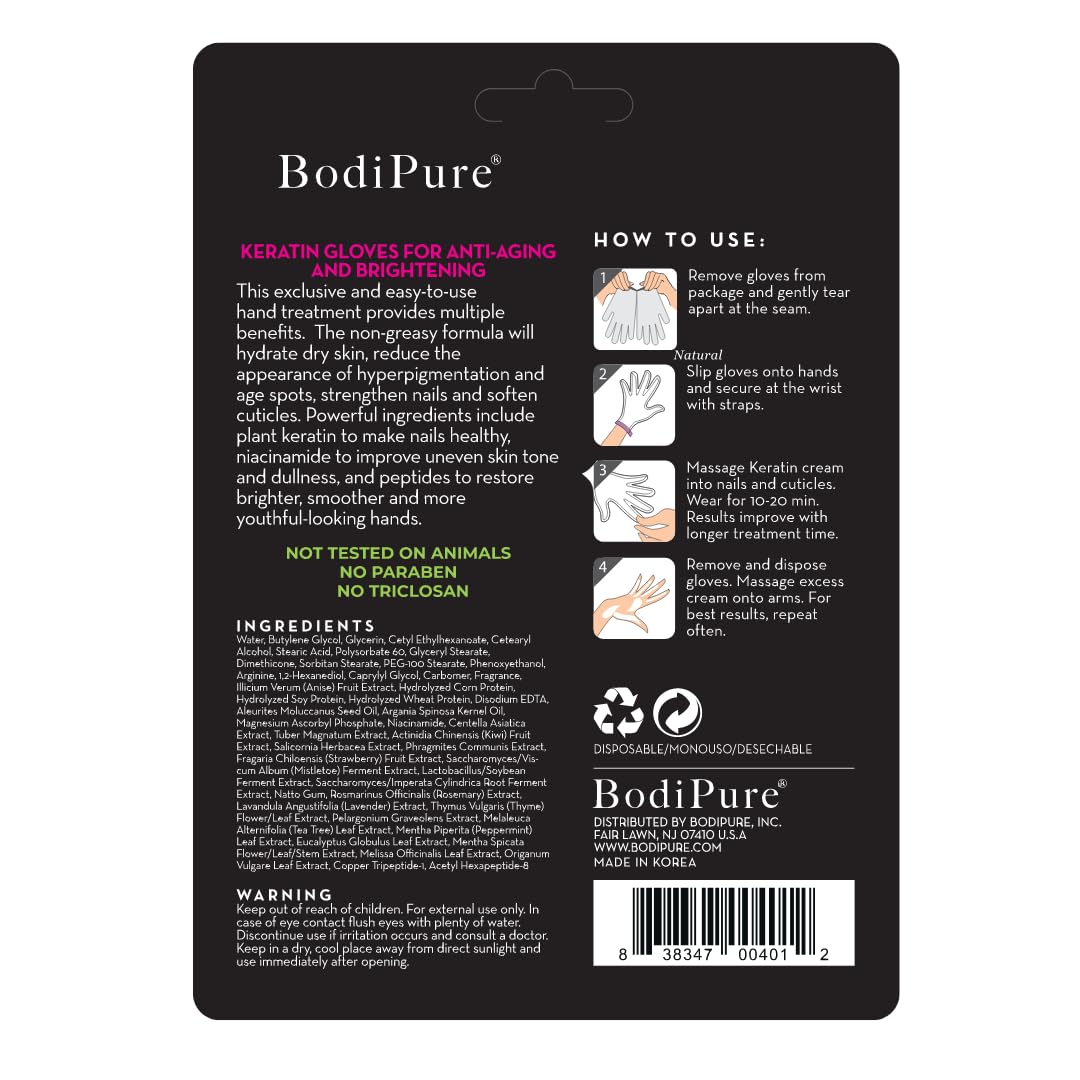 Bodipure hand mask gloves showing 12 pairs packaging