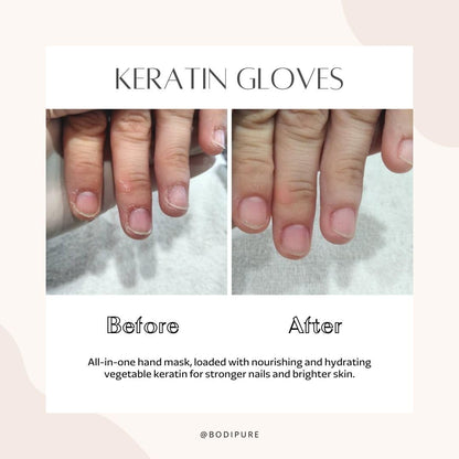Bodipure keratin gloves for nail strengthening and cuticle care