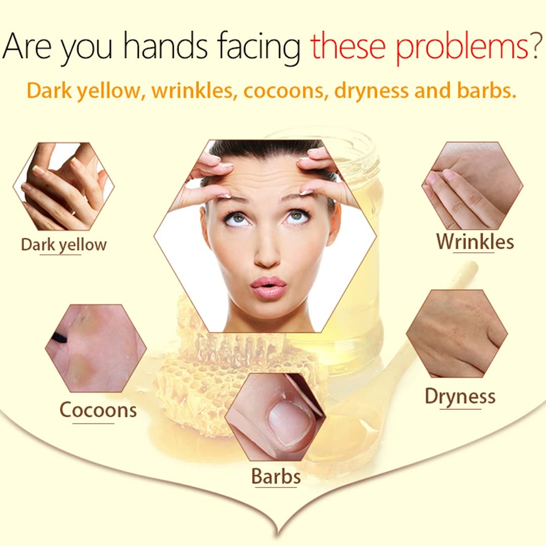 Peeling off La Milee milk honey hand wax film