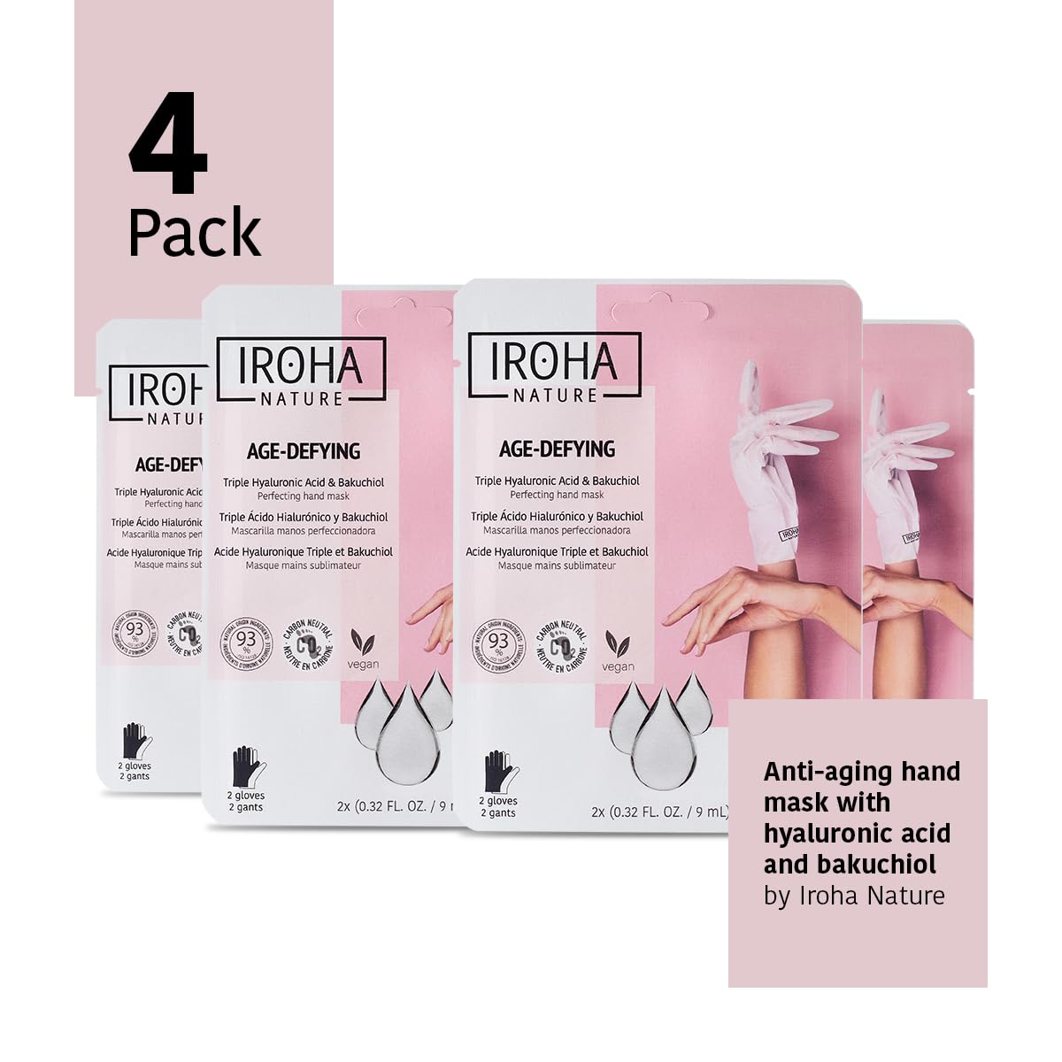 Iroha Nature hand mask pack of four pairs