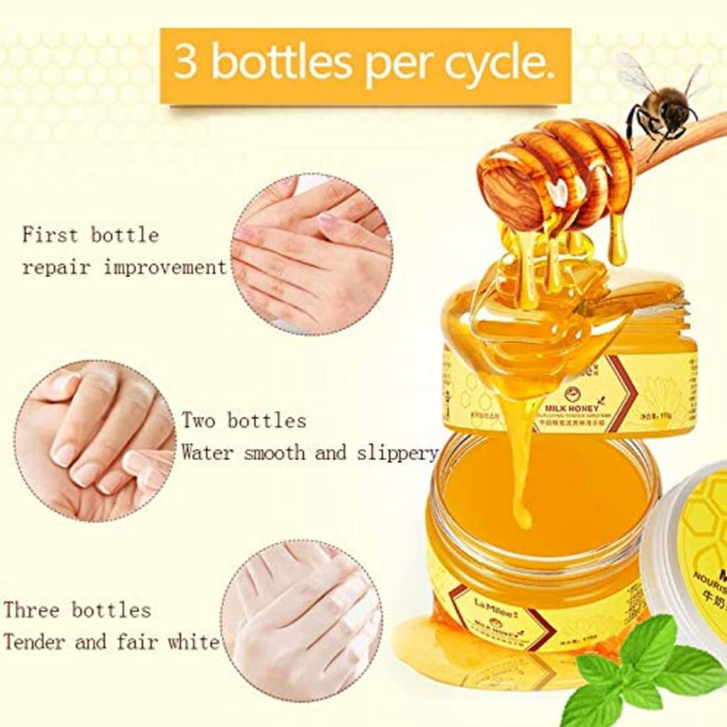 La Milee 110 gram hand mask jar and applicator