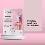 Close up of Iroha Nature 4 pairs hand mask pack