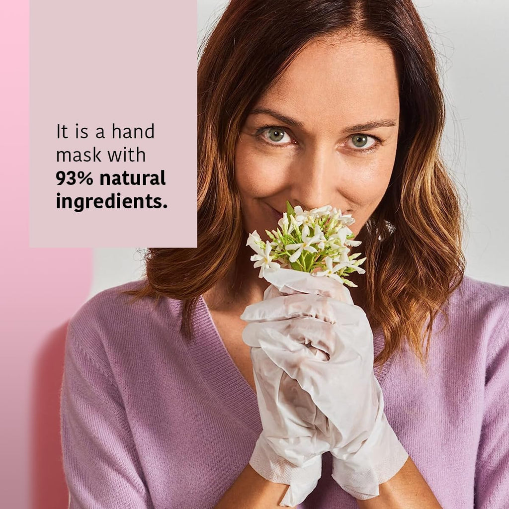 Vegan and natural certification on Iroha Nature hand mask box