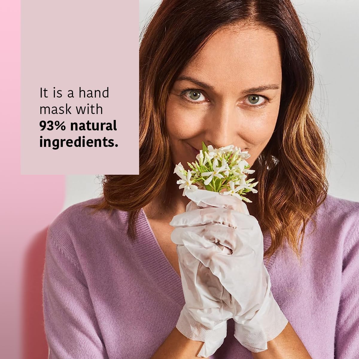 Vegan and natural certification on Iroha Nature hand mask box