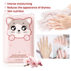 PPPanYiDi hand mask gloves packaging showing cat design and pair count