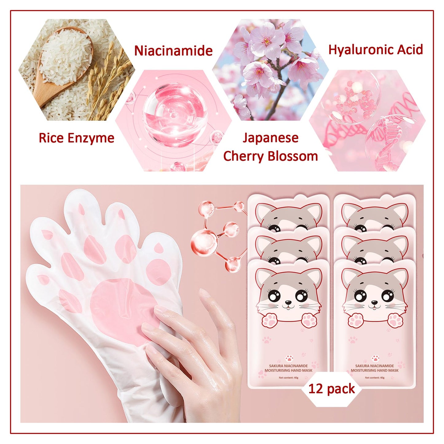 User wearing PPPanYiDi moisturizing hand gloves for spa care