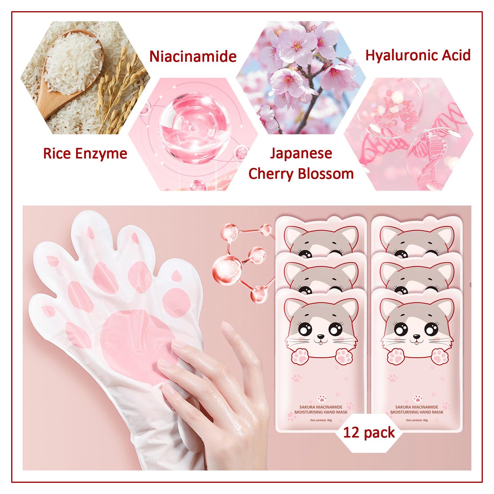 User wearing PPPanYiDi moisturizing hand gloves for spa care