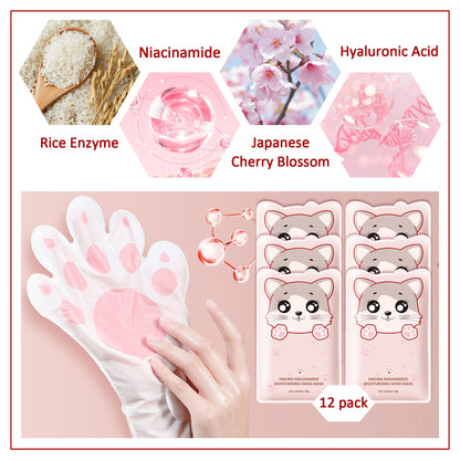 User wearing PPPanYiDi moisturizing hand gloves for spa care