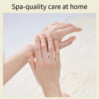 Codi New York lavender hand mask moisturizing gloves being worn
