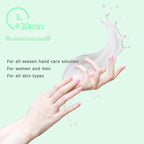 Texture demonstration of the 40g milk-infused hand lotion formula