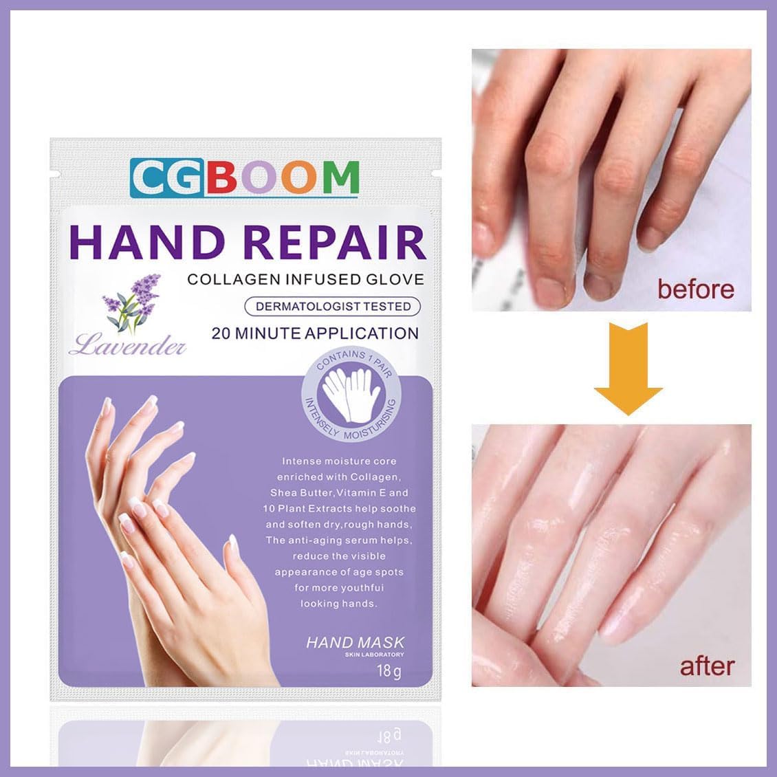 Close up of CGBOOM hand repair mask texture
