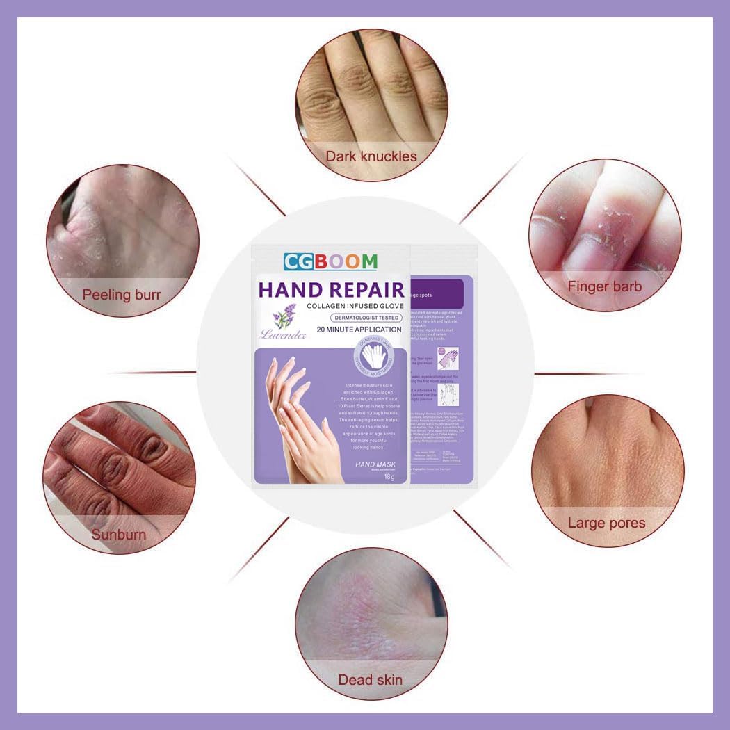 CGBOOM 5 pack lavender hand mask gloves lifestyle shot