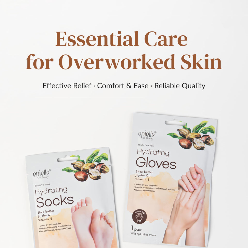 Opened packet showing single pair of Epielle hydrating mask