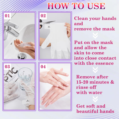 Spa treatment at home with lavender hand masks