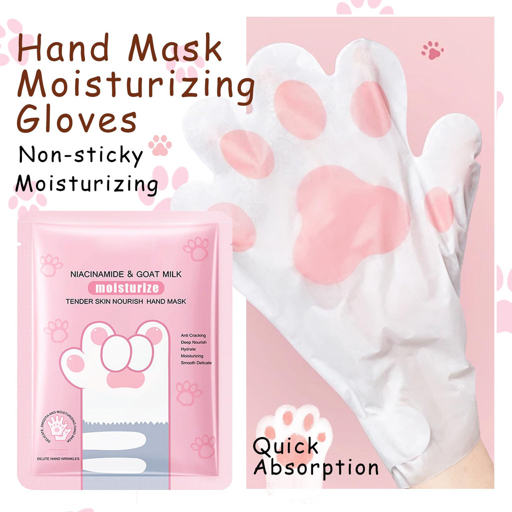 Dwdiwen goat milk hand mask glove application process