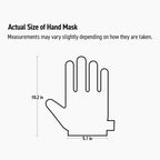 Back of Madforcos hand mask packaging with details