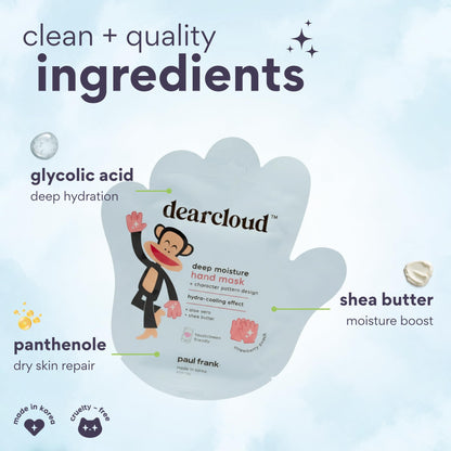 Dearcloud hand mask strawberry peach scent 3 pair pack