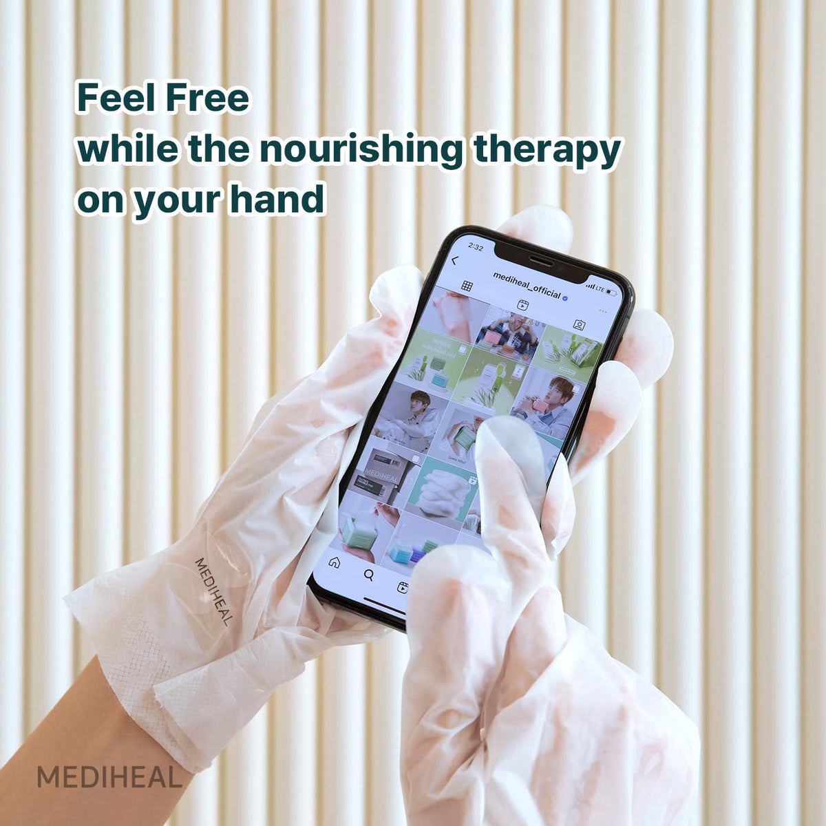 Mediheal Derma Layer Hand Mask texture and serum view