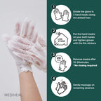 Mediheal Derma Layer Hand Mask lifestyle and results shot