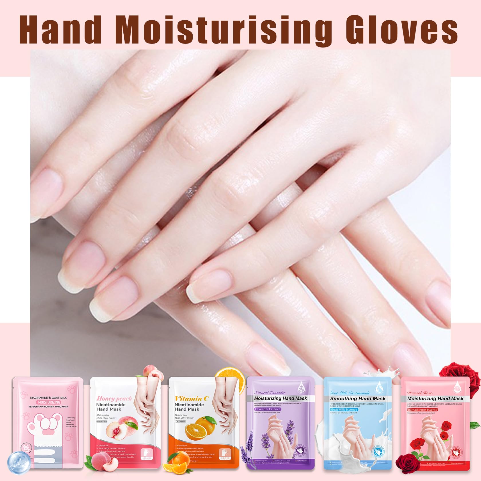 Lavender scented hand mask packets for dry cracked hands