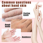Close up of lavender scented moisturizing gloves for dry hands.