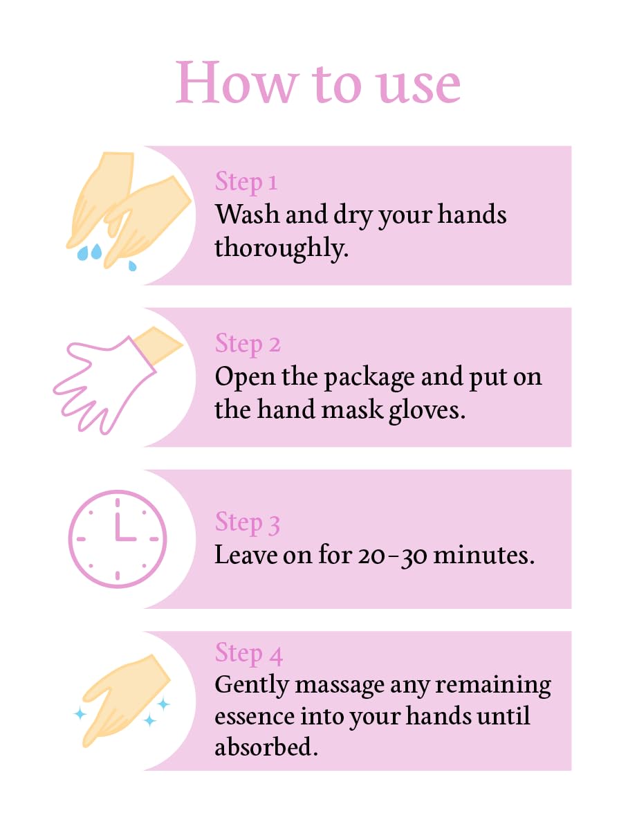 Lifestyle view of at-home spa hand care treatment using glove masks