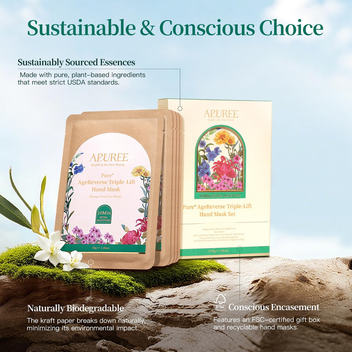 Apuree hand mask for dry cracked skin results visual