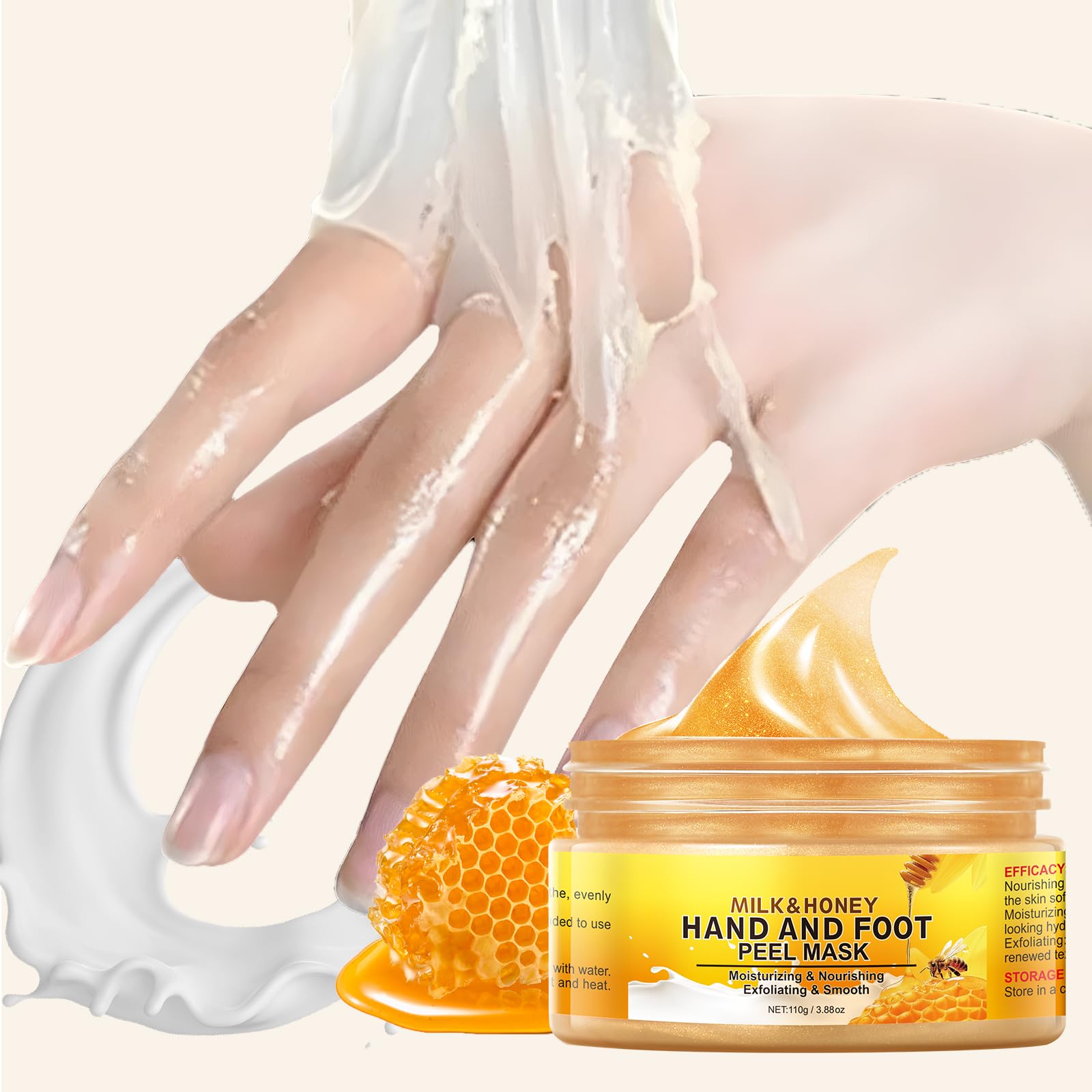 Close up of smooth hydrated hands after using hand wax