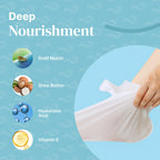Person wearing Bayside moisturizing hand mask treatment gloves