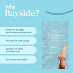 Six pairs pack of Bayside moisturizing hand mask gloves displayed together