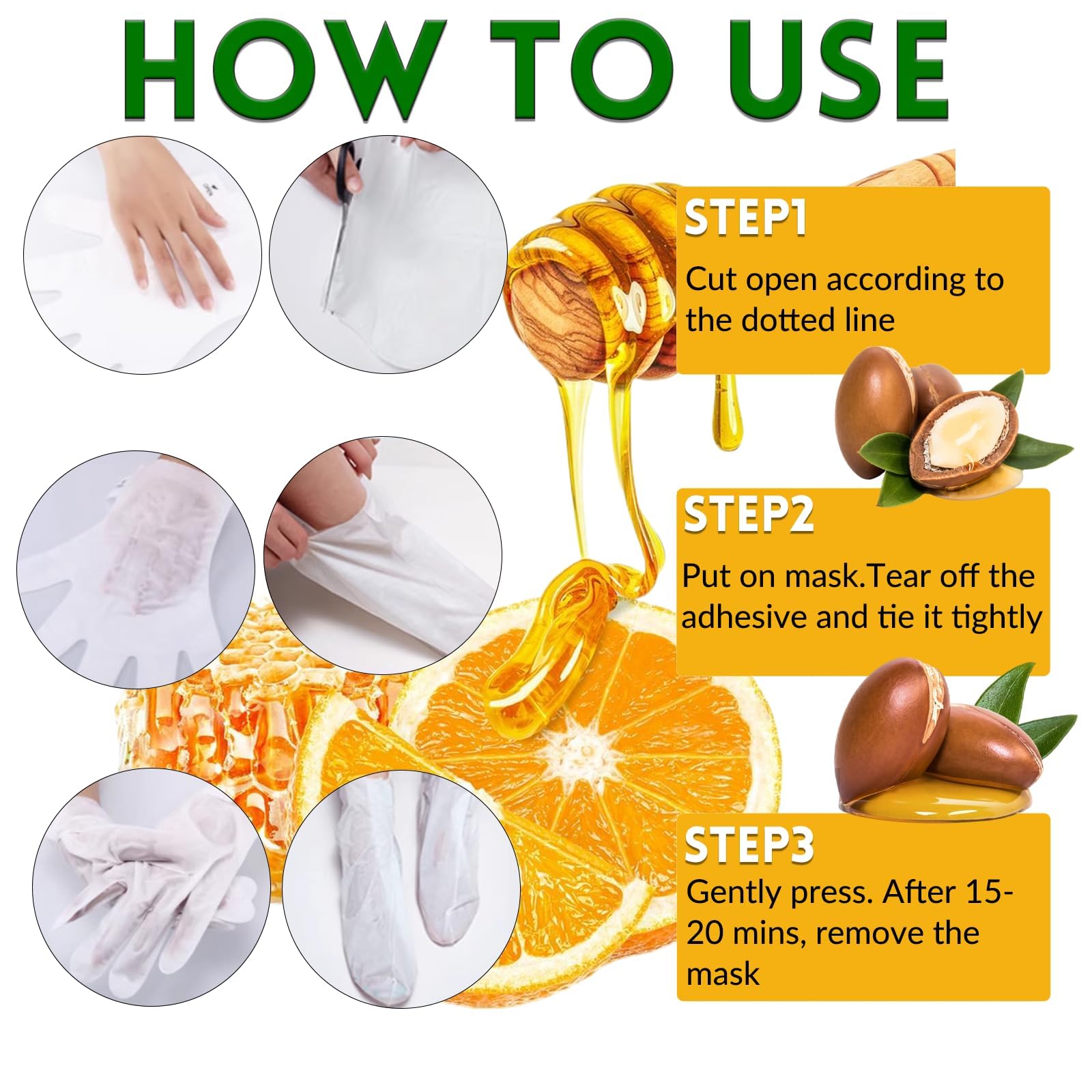 Elitzia hand and foot spa mask set ingredients label