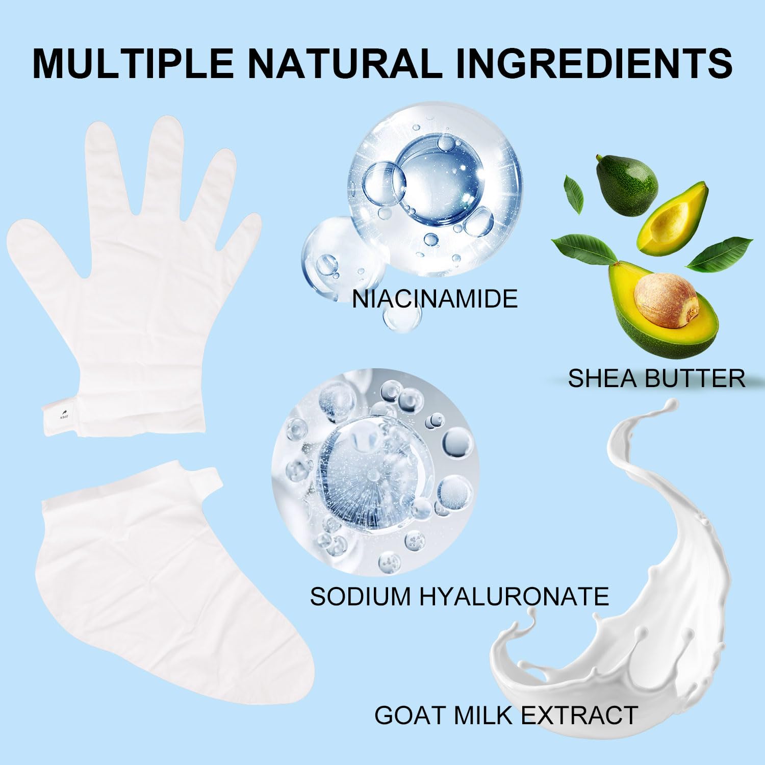 Rouse moisturizing glove and sock mask set for dry skin