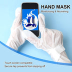 Person wearing Rouse hydrating foot sock mask for cracked heels