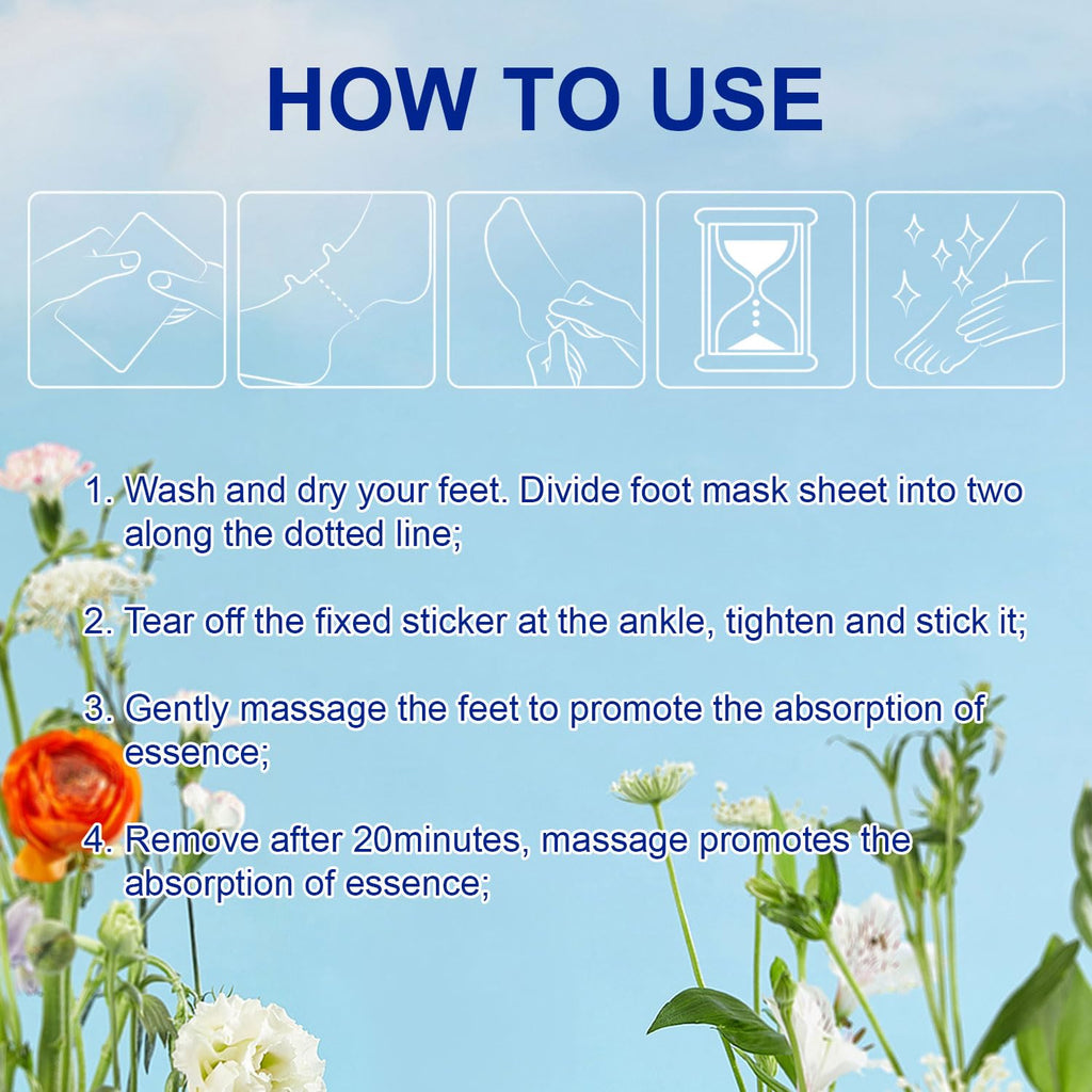 Rouse hand and foot mask set individual packets