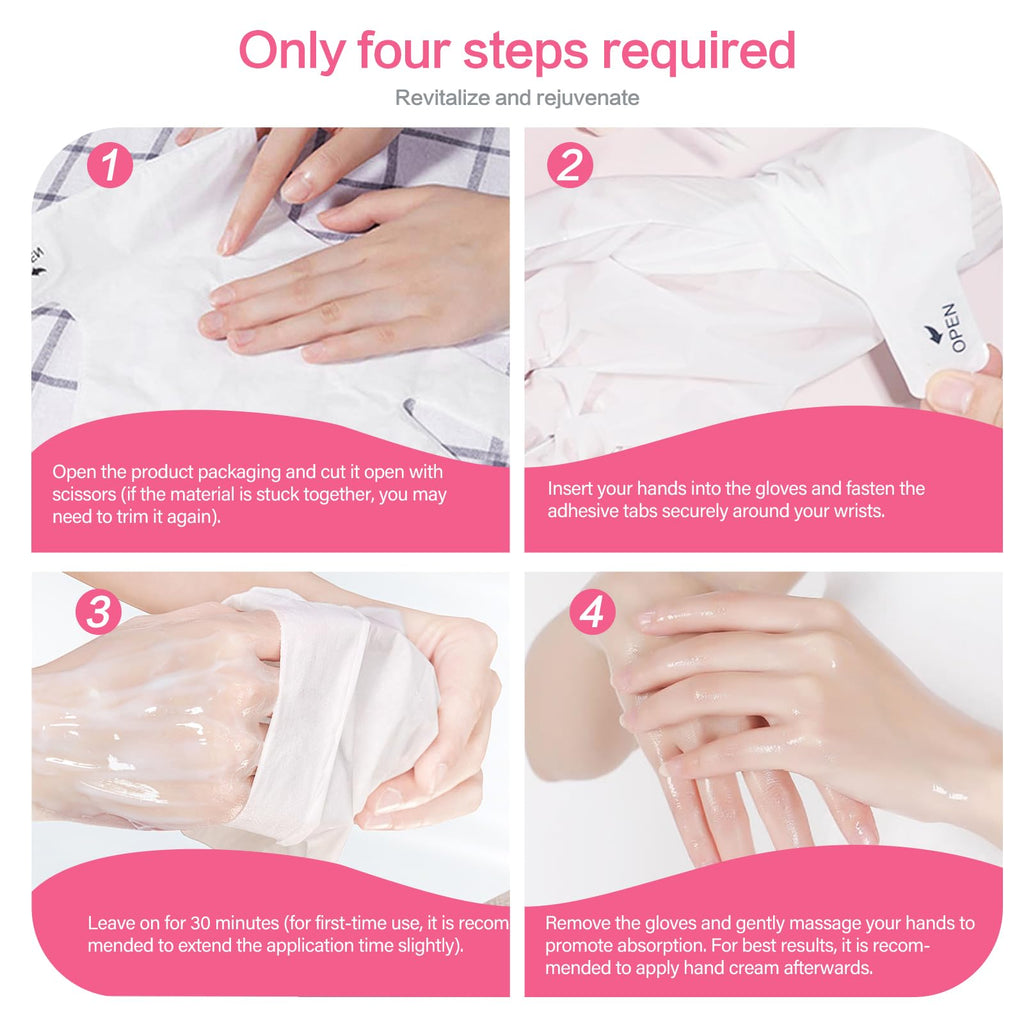 Amococo deep hydration hand mask packaging back details
