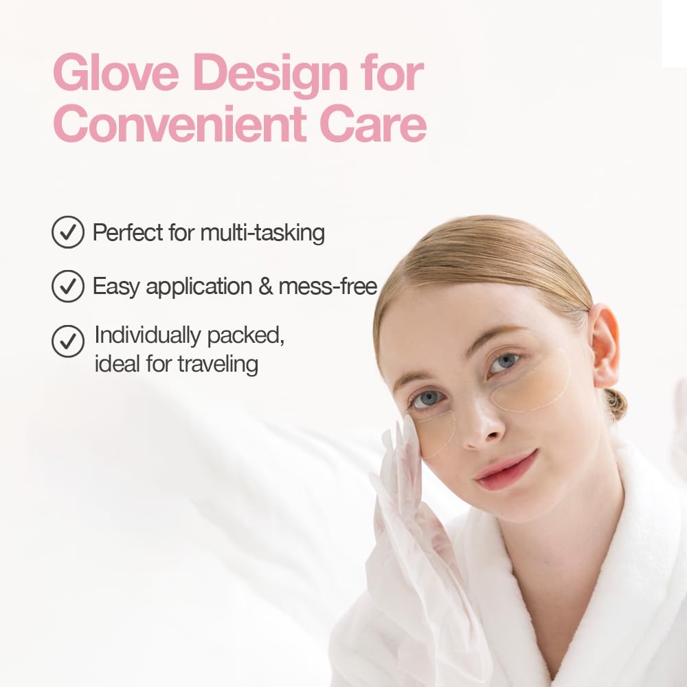 Person using Naisture hand glove mask for hydration