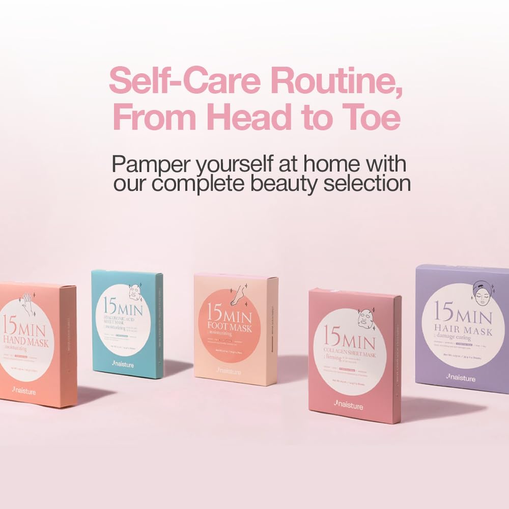 Set of 5 Naisture hand mask packets for at home spa