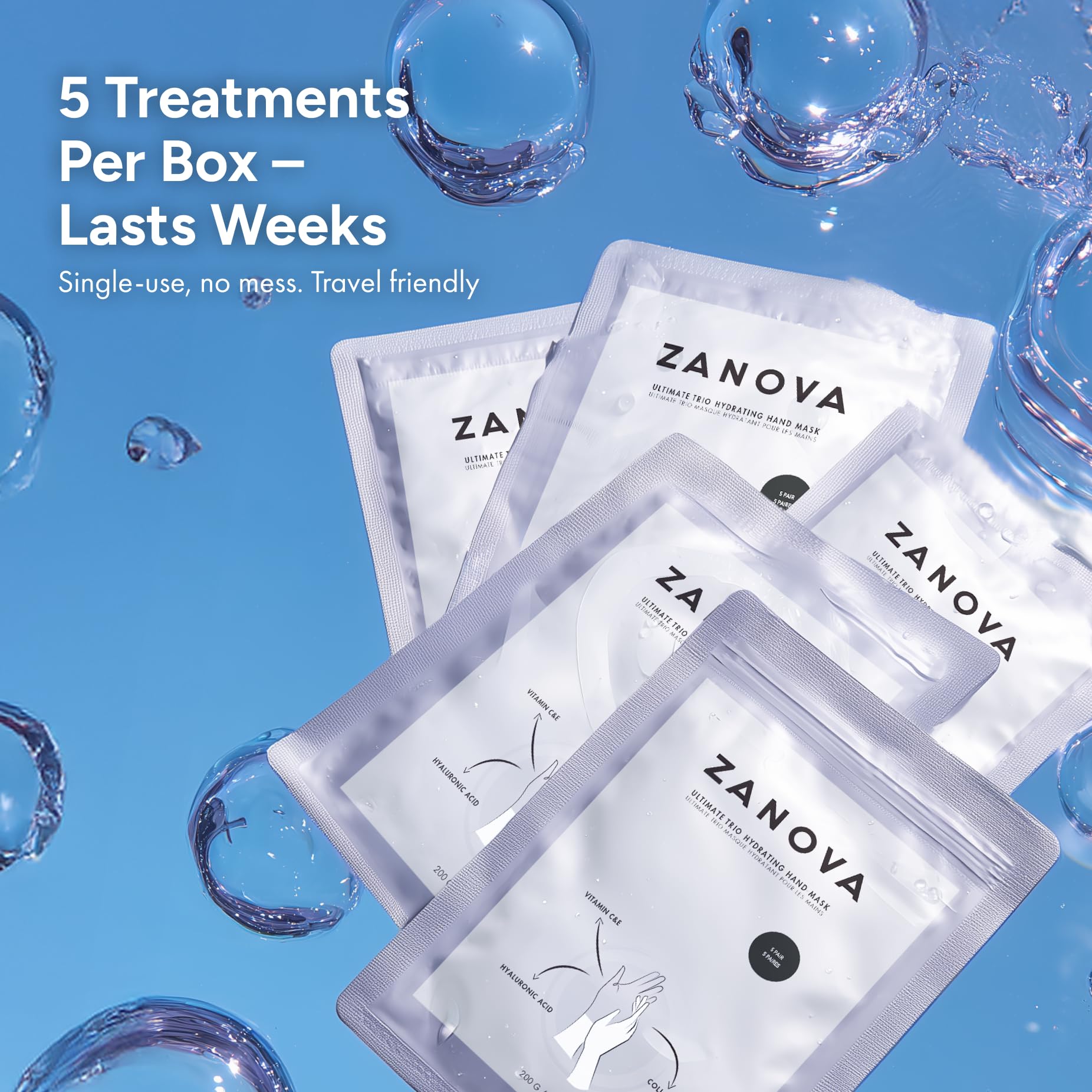 Collagen infused hand mask for nail biting repair