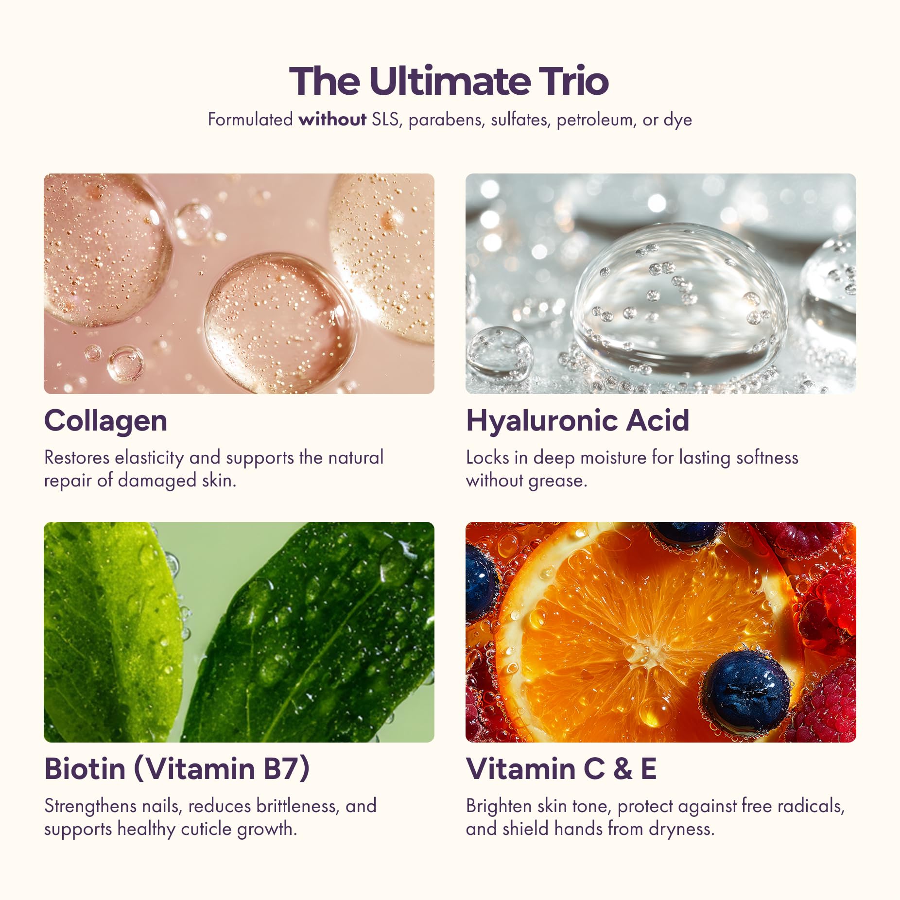 Hydrating hand treatment for dry skin relief