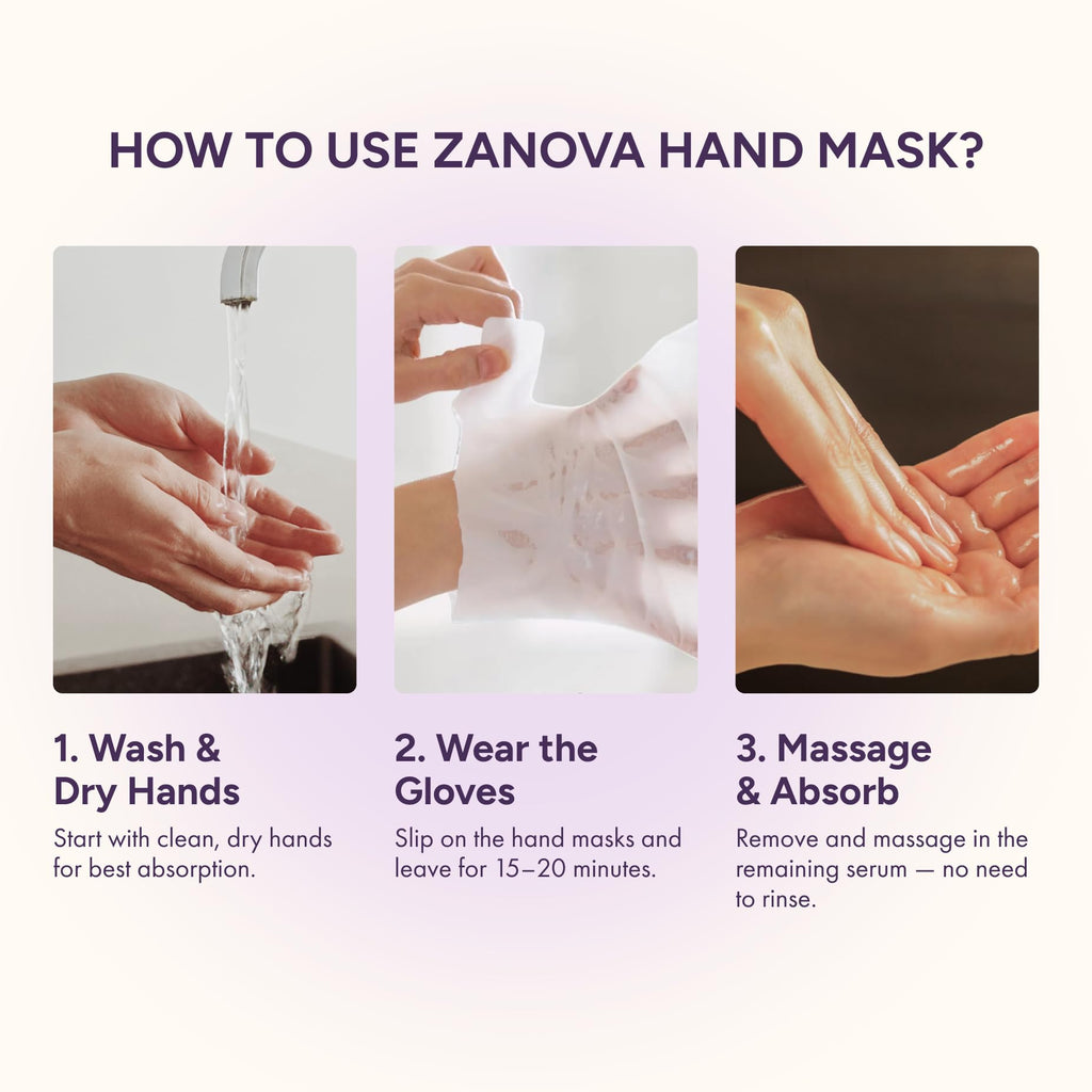 Zanova collagen hand mask treatment for nail biting damage