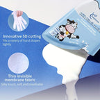 Demonstration of wearing the hydrating hand glove mask